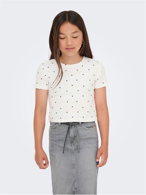  ONLY KIDS | 15346421/Cloud Dancer Black Hearts